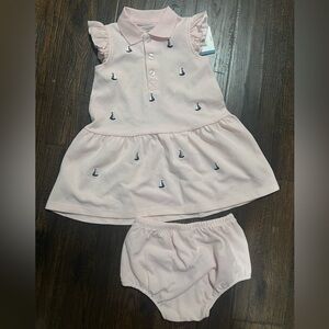 Pink Sailboat Dress with Bloomers